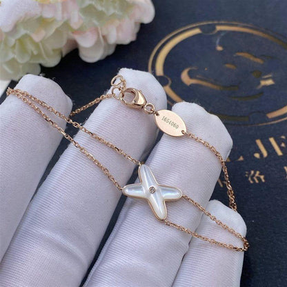 [GALE]JEUX BRACELET WHITE MOP PINK GOLD 1 DIAMOND