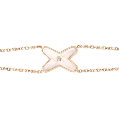 [GALE]JEUX BRACELET WHITE MOP PINK GOLD 1 DIAMOND