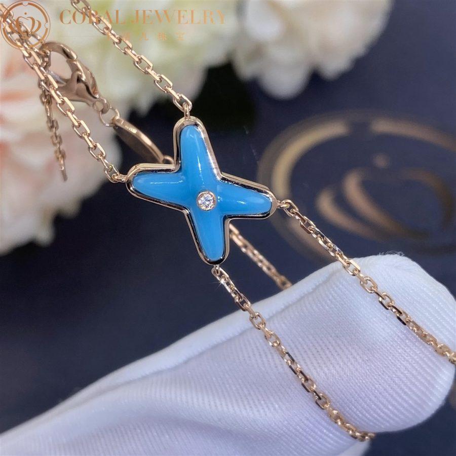 [GALE]JEUX BRACELET TURQUOISE PINK GOLD 1 DIAMOND