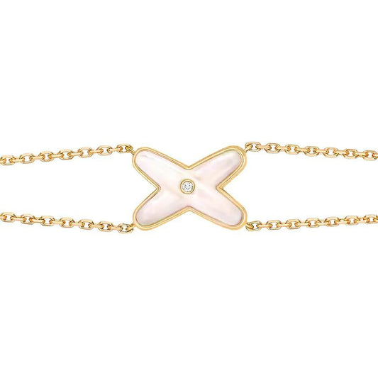 [GALE]JEUX BRACELET WHITE MOP GOLD 1 DIAMOND