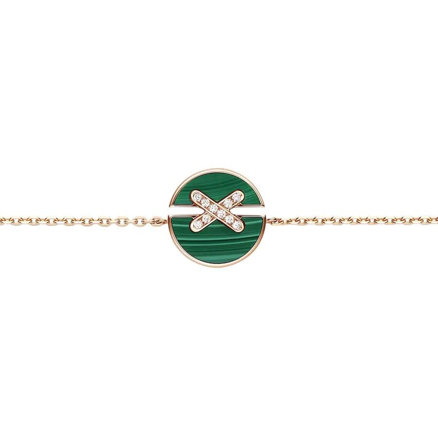 [GALE]JEUX DE BRACELET MALACHITE PINK GOLD DIAMONDS