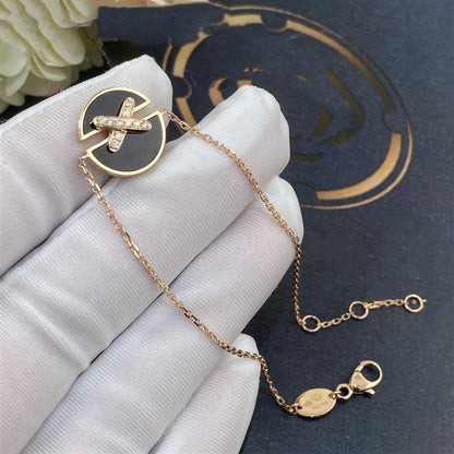 [GALE]JEUX DE BRACELET ONYX PINK GOLD DIAMOND