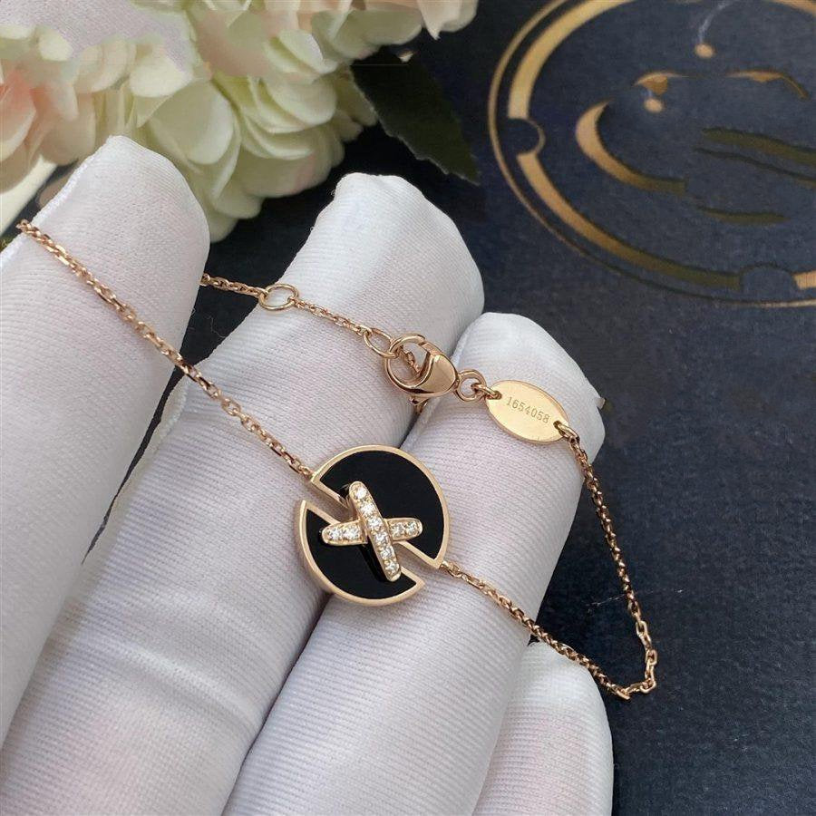 [GALE]JEUX DE BRACELET ONYX PINK GOLD DIAMOND