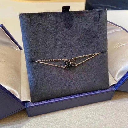 [GALE]JEUX BRACELET ONYX PINK GOLD 1 DIAMOND