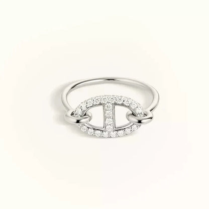 [GALE]RONDE SMALL SILVER DIAMOND RING