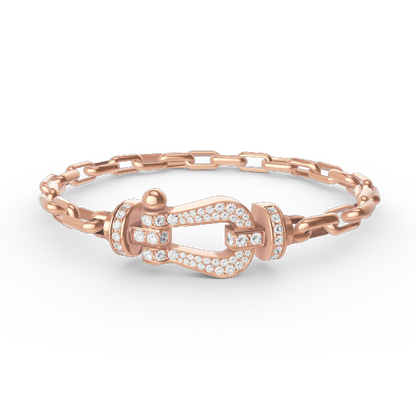 [GALE]FORCE LARGE HORSESHOE CLASP  METAL BRACELET
