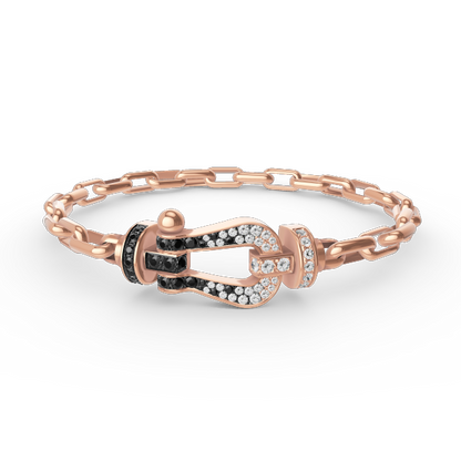 [GALE]FORCE LARGE HORSESHOE CLASP  METAL BRACELET