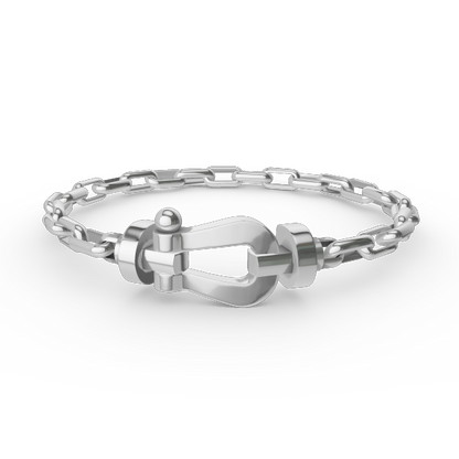 [GALE]FORCE LARGE HORSESHOE CLASP  METAL BRACELET