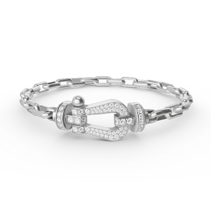 [GALE]FORCE LARGE HORSESHOE CLASP  METAL BRACELET