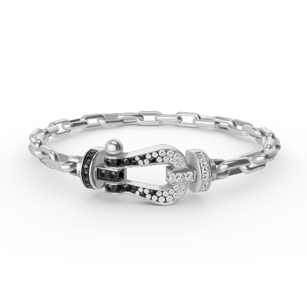 [GALE]FORCE LARGE HORSESHOE CLASP  METAL BRACELET