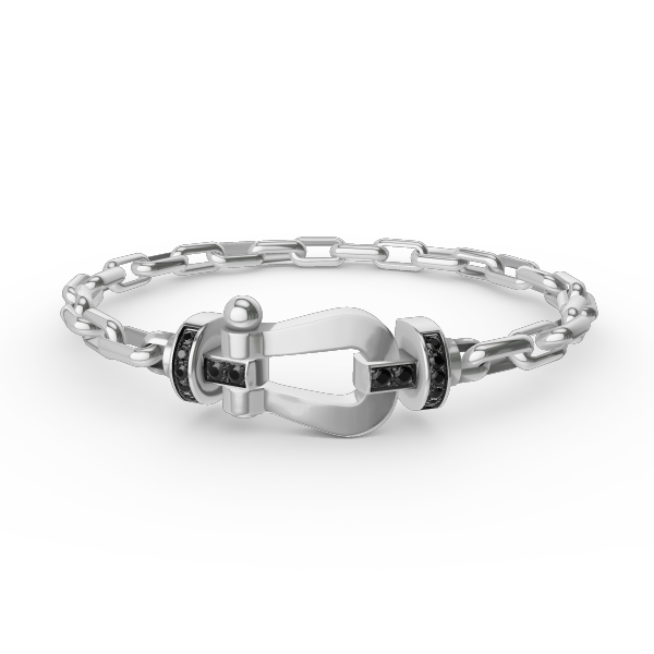 [GALE]FORCE LARGE HORSESHOE CLASP  METAL BRACELET