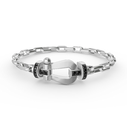 [GALE]FORCE LARGE HORSESHOE CLASP  METAL BRACELET