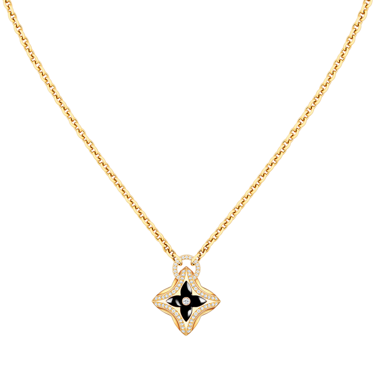 [GALE]STAR PEDANT PINK GOLD DIAMOND NECKLACE