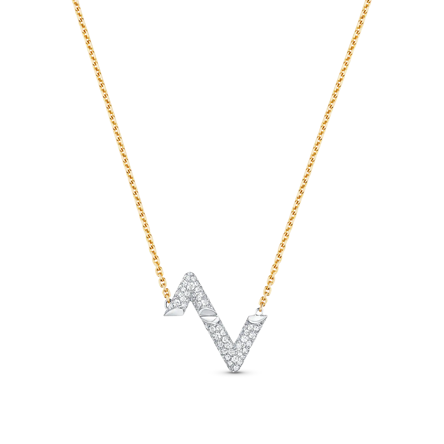 [GALE]VOLT SILVER DIAMOND PEDANT NECKLACE