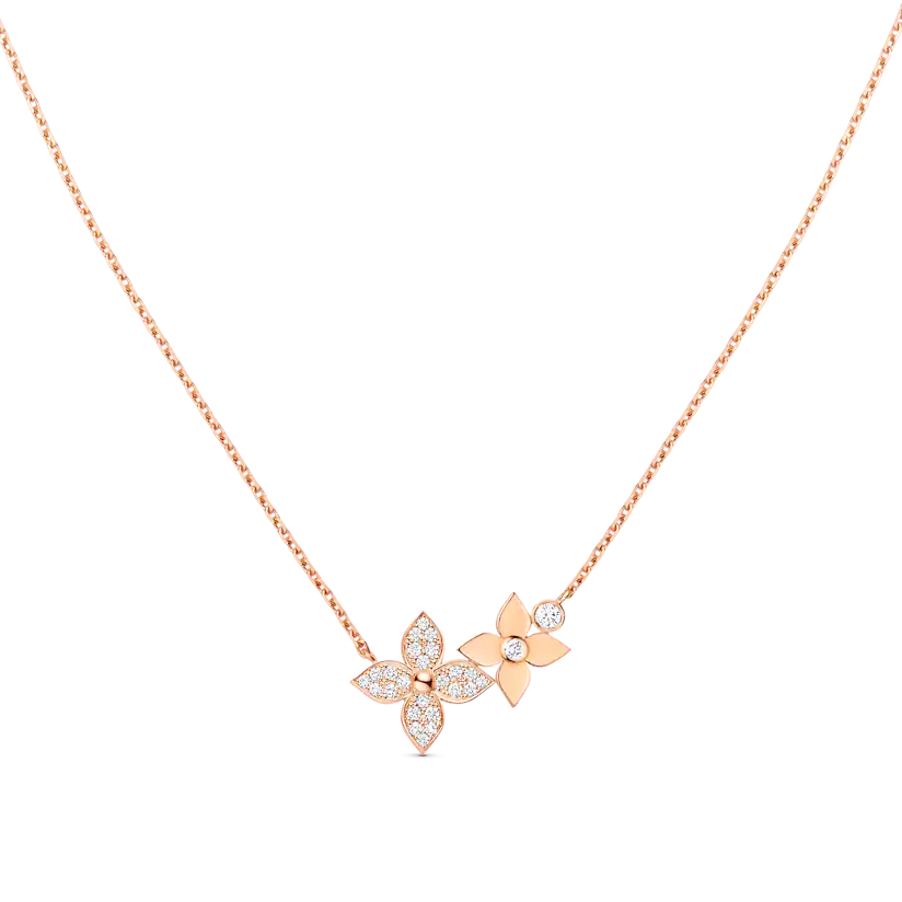 [GALE]STAR BLOSSOM NECKLACE PINK GOLD DIAMONDS