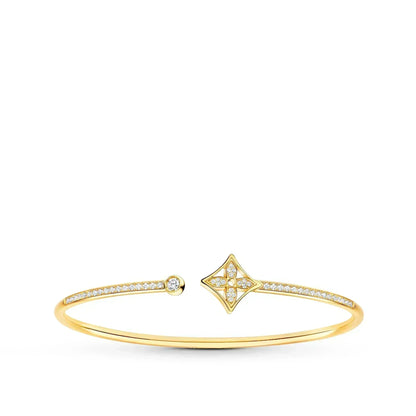 [GALE]IDYLLE GOLD OPEN BRACELET DIAMOND PAVED