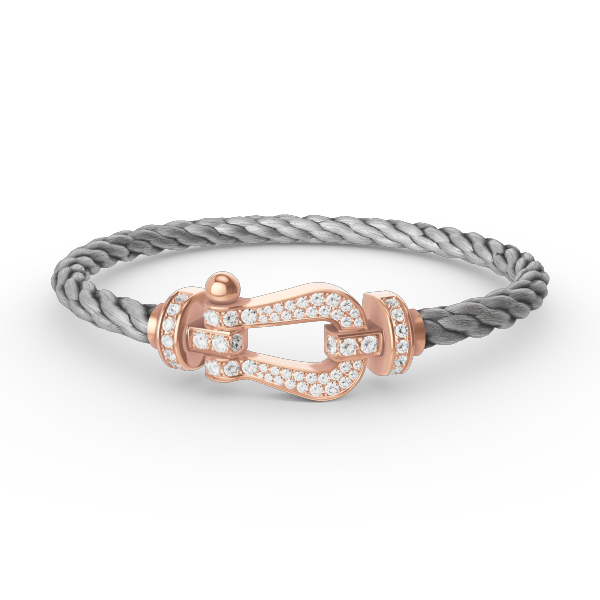 [GALE]FORCE LARGE HORSESHOE FULL DIAMOND BRACELET ROSE GOLD