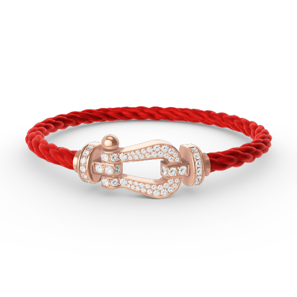 [GALE]FORCE LARGE HORSESHOE FULL DIAMOND BRACELET ROSE GOLD