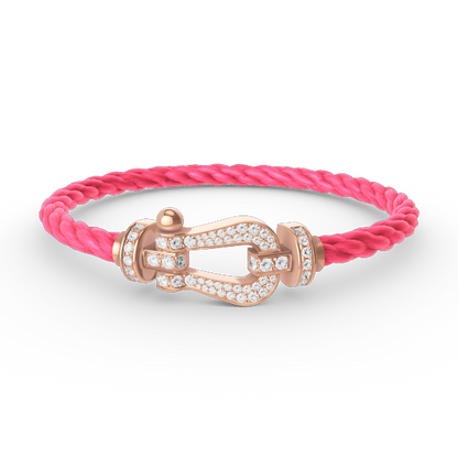 [GALE]FORCE LARGE HORSESHOE FULL DIAMOND BRACELET ROSE GOLD