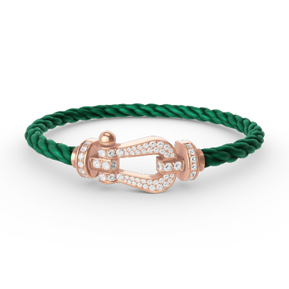 [GALE]FORCE LARGE HORSESHOE FULL DIAMOND BRACELET ROSE GOLD