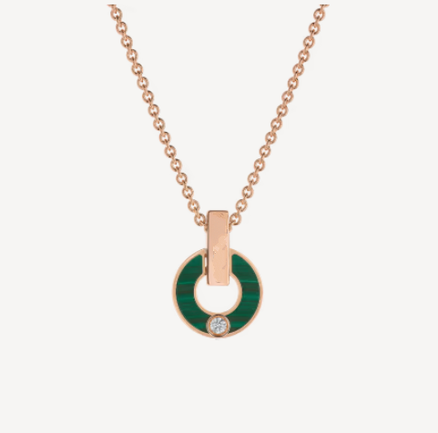 [GALE]GARI NECKLACE PINK GOLD MALACHITE