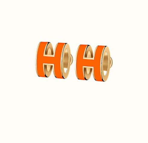 [GALE]MINI POP H EARRINGS ORANGE