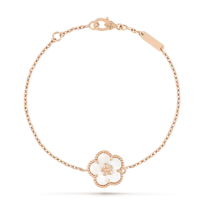 [GALE]LUCKY WHITE MOP PLUM BLOSSOM  BRACELET
