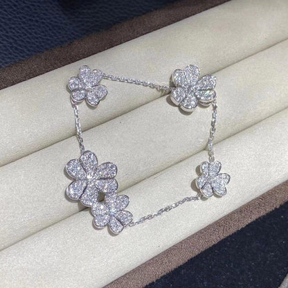 [GALE]FRIVOLE SILVER 5 FLOWERS BRACELET
