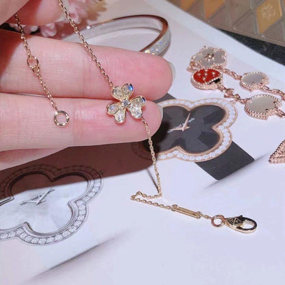 [NEU]FRIVOLE GOLD BLUMEN-DIAMANT-ARMBAND