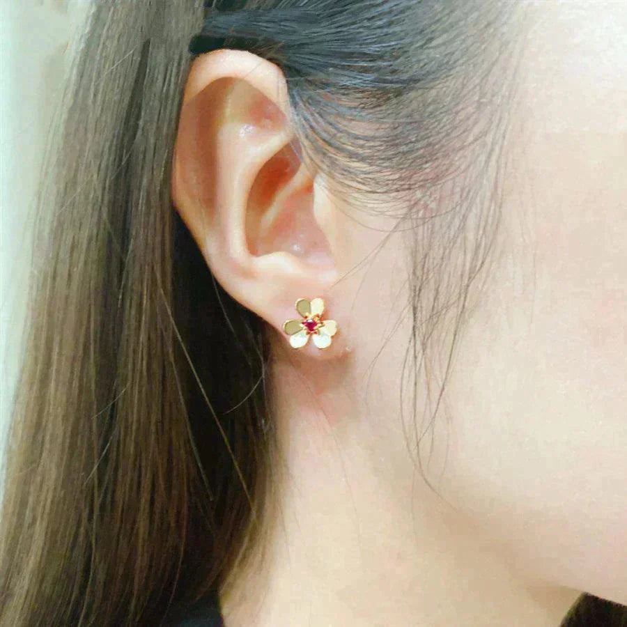 [GALE]FRIVOLE  FLOWER PINK EARRINGS