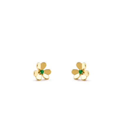 [GALE]FRIVOLE  FLOWER MALACHITE EARRINGS
