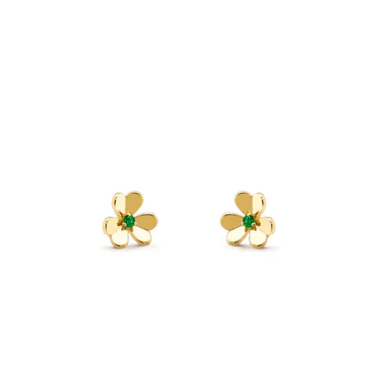 [GALE]FRIVOLE  FLOWER MALACHITE EARRINGS