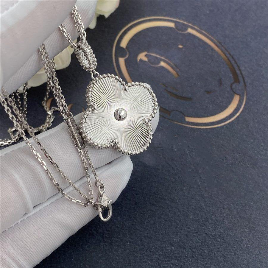 [GALE]CLOVER 25MM SILVER BIG CLOVER NECKLACE
