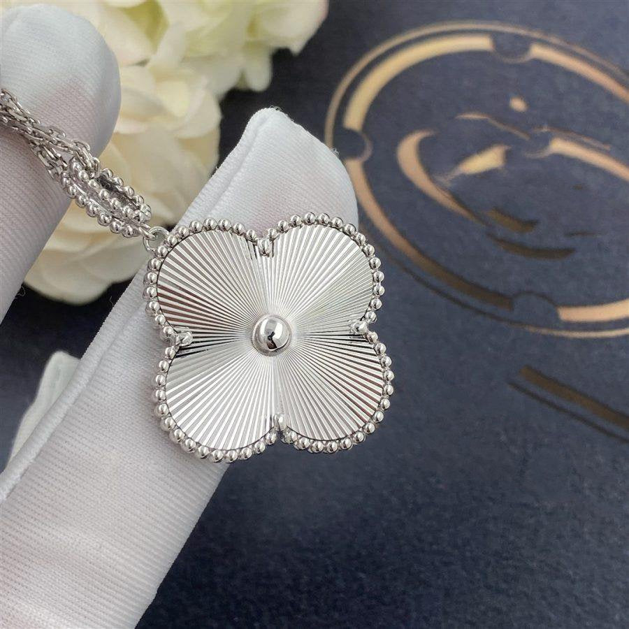 [GALE]CLOVER 25MM SILVER BIG CLOVER NECKLACE
