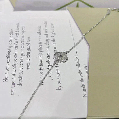 [GALE]CLOVER  SINGLE FLOWER BRACELET SILVER