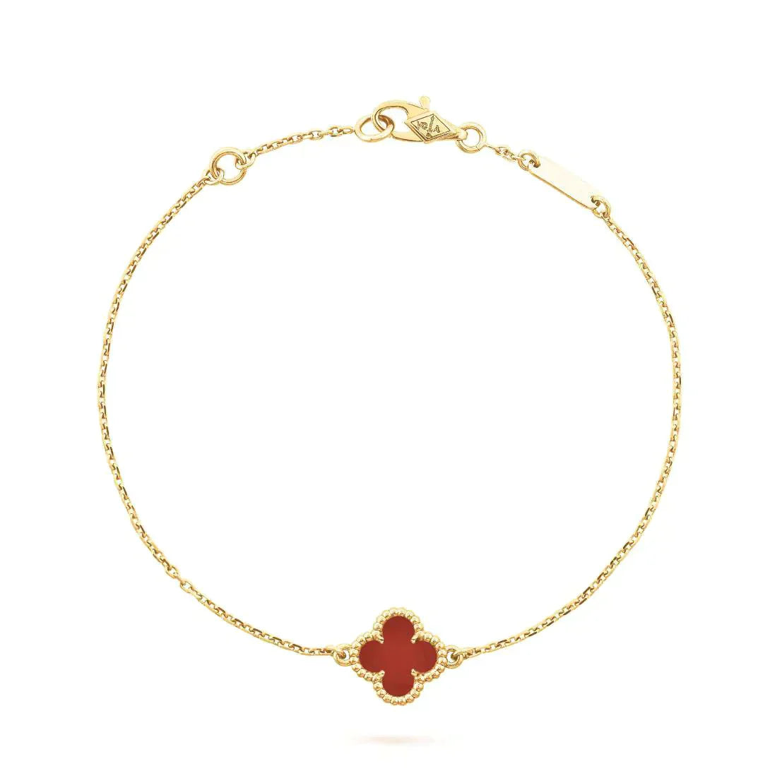 [NOVO]CLOVER CARNELIAN EINZELBLÜTEN-ARMBAND