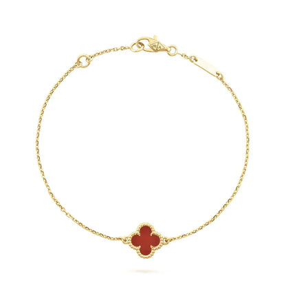 [NOVO]CLOVER CARNELIAN EINZELBLÜTEN-ARMBAND