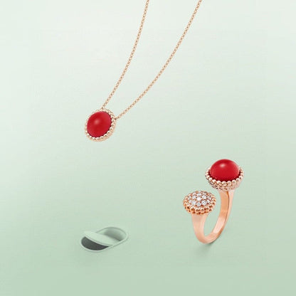 [GALE]PERLEE COULEURS DIAMOND ROSE GOLD BETWEEN THE FINGER RING