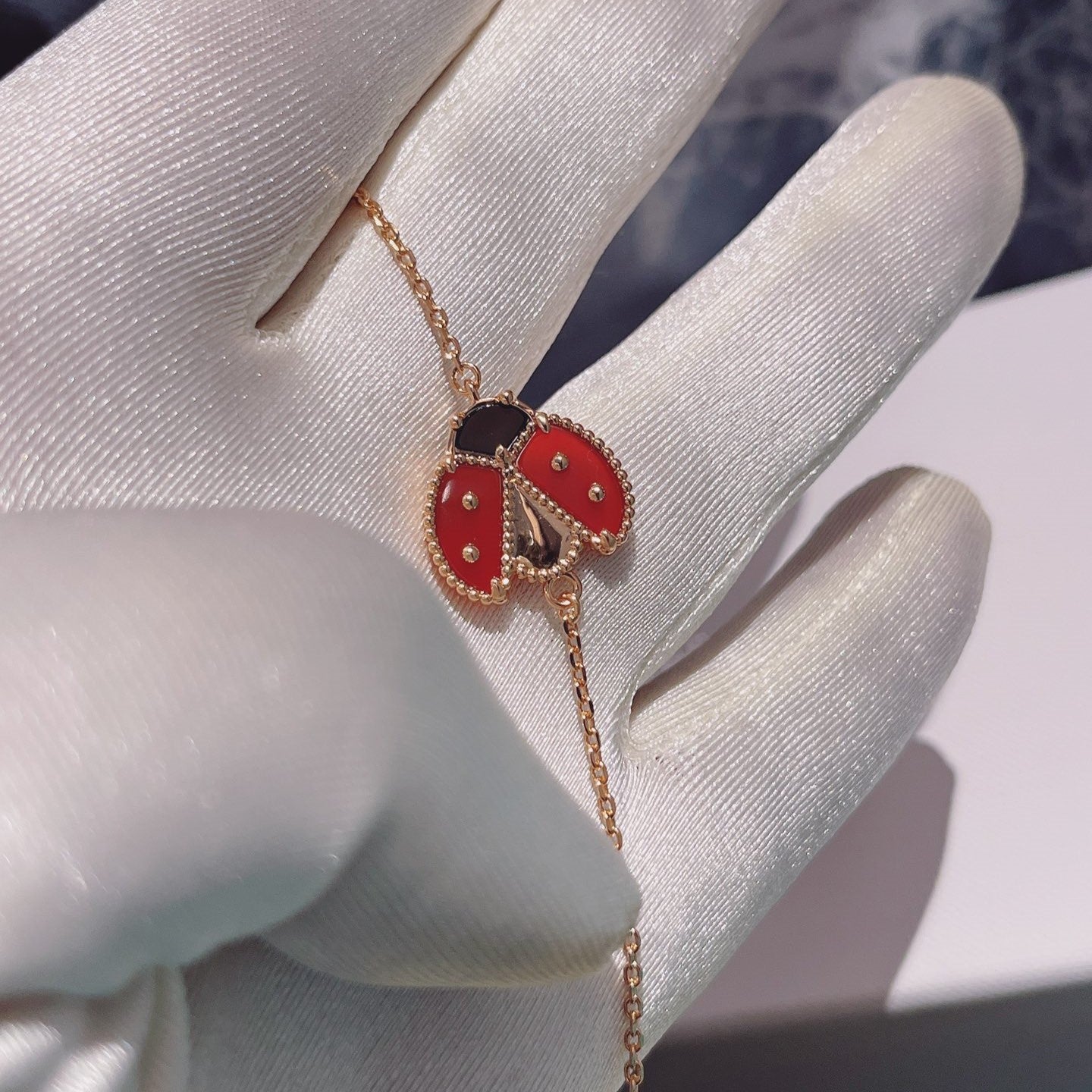 [GALE]LUCKY SPRING 1 MOTIF PINK GOLD BRACELET