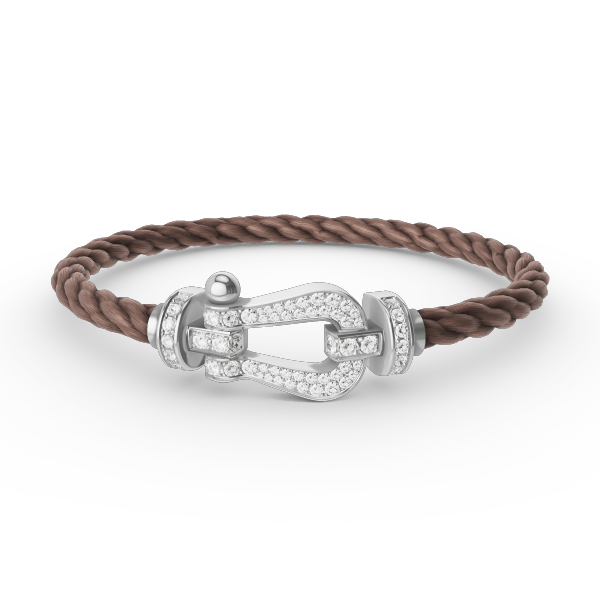 [GALE]FORCE LARGE HORSESHOE FULL DIAMOND BRACELET SILVER