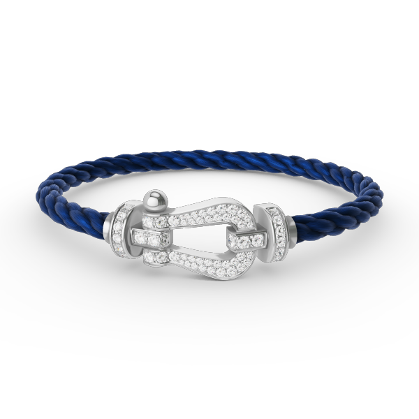 [GALE]FORCE LARGE HORSESHOE FULL DIAMOND BRACELET SILVER