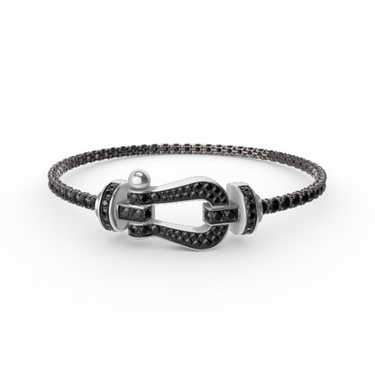 [GALE]FORCE  LARGE HORSESHOE FULL DIAMOND TENNIS BRACELET